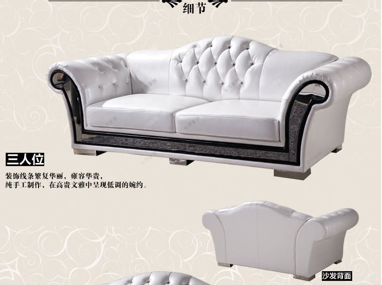 living room Sofa Chesterfield genuine leather couch Nordic modern muebles de sala cama puff asiento sala futon crystal buttons