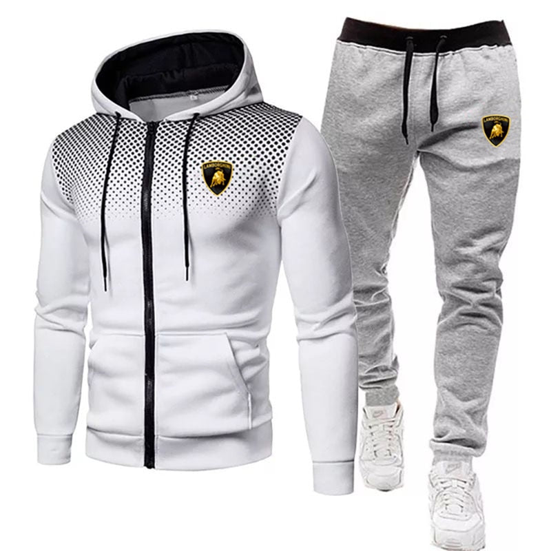 2021 Autumn and Winter New Men&#39;s Hoodie + Pants Harajuku Sports Suit Casual Sports Shirt Track Suit Brand Lamborghini Sportswear