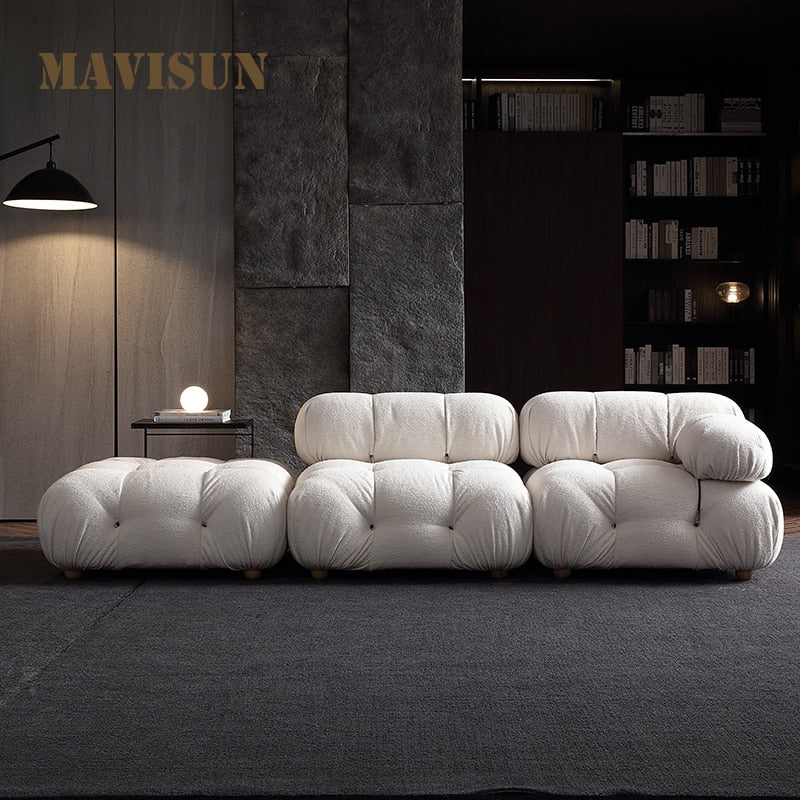 Minimalist Living Room Furniture Couch Convertible Sectional Sofa Set Modern Style Love-Seat And Three Seat For Home Or Office