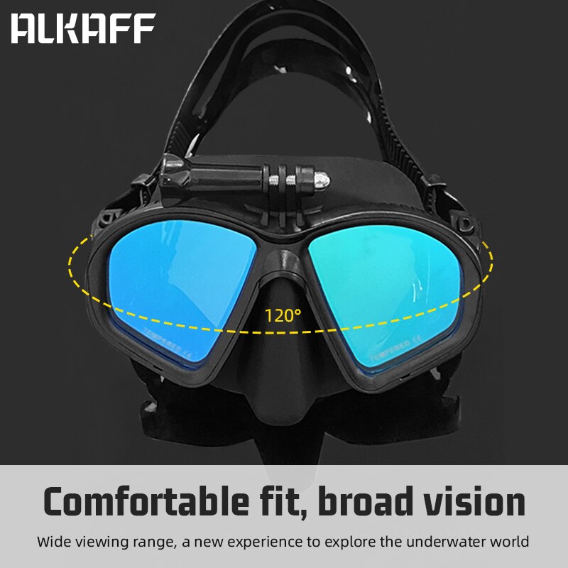 2021 low volume free diving mask scuba equipment Underwater full face mask Free-dive goggles professional Snorkeling glasses