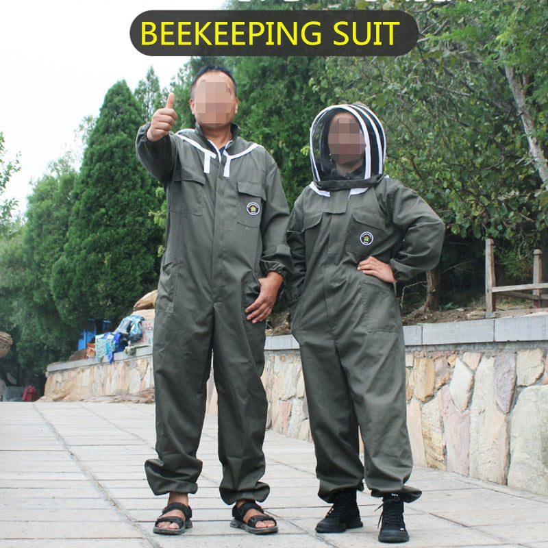 1 set Beekeeper Bee Suit Beekeeper Full Ventilated Clothes Apiculture Reusable Coverall for Beehive Beekeeping Tools