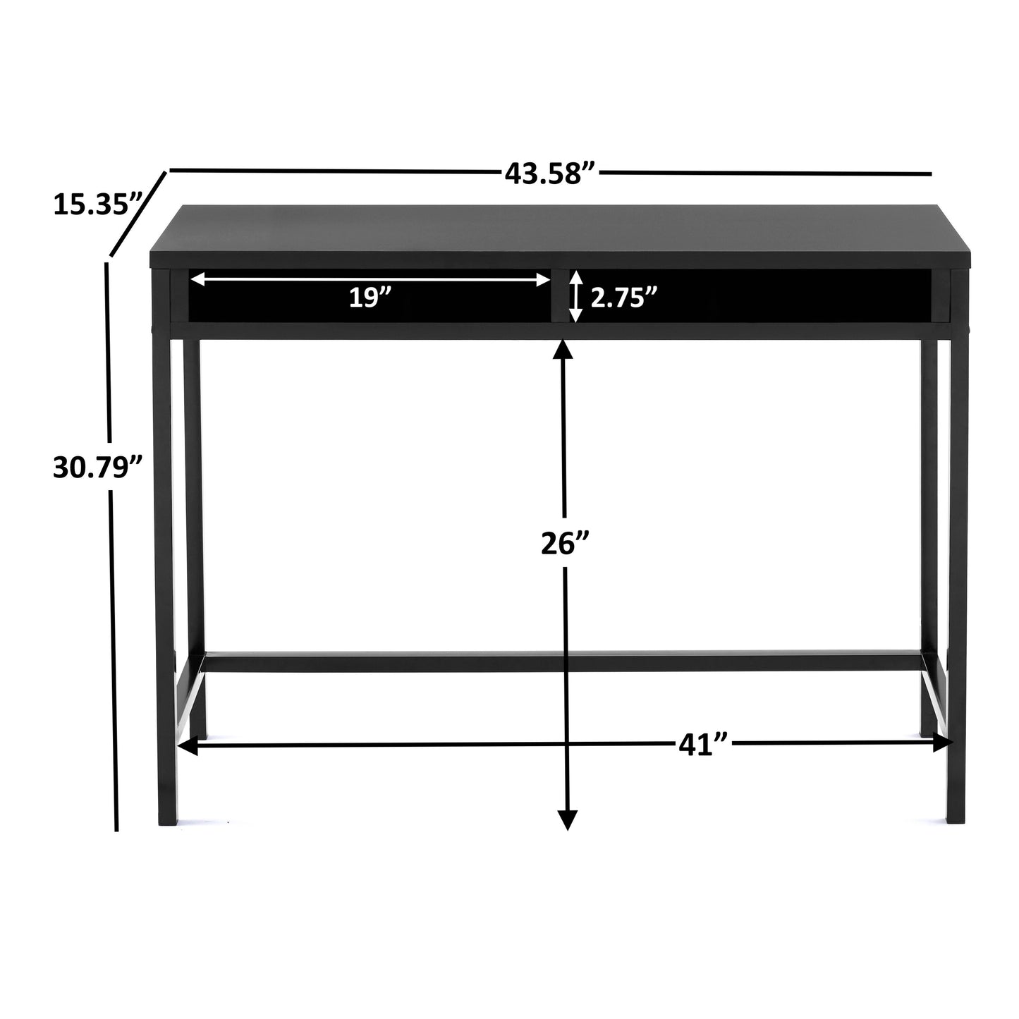 Student Desk Wooden Computer Desk Office Desk Modern Writing Table Study Table Home Office Furniture (US Stock)