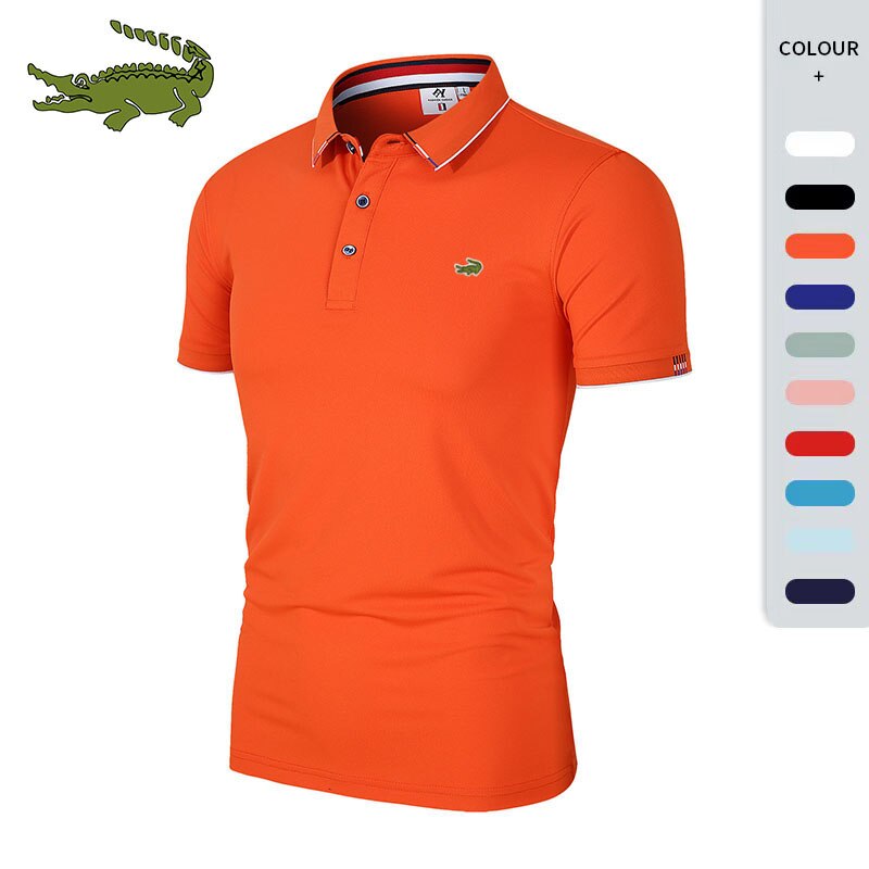 Men's Popsicle Cotton Printed Hot Selling Polo Shirt Spring Summer New Business Leisure Breathable Lapel Polo Shirt for Man