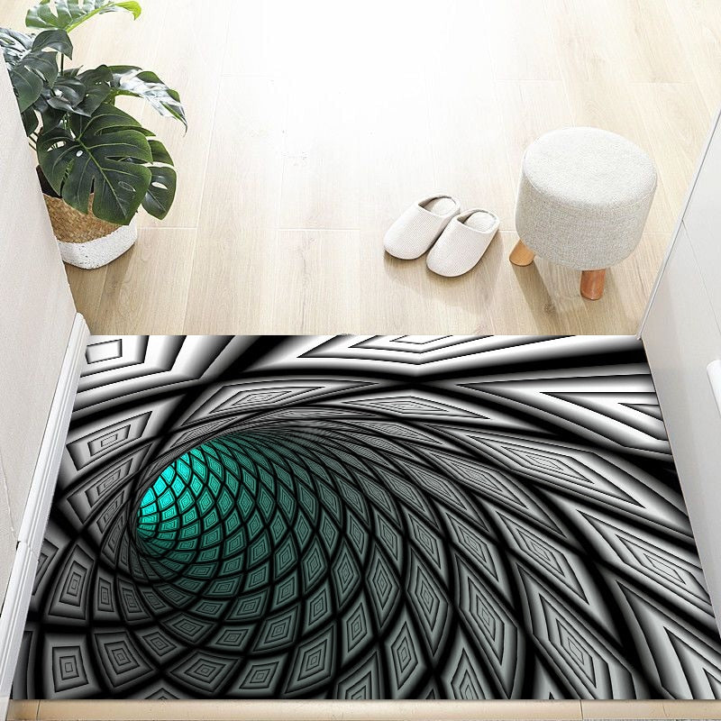 3D Vortex Illusion Carpet Entrance Door Mat Abstract Geometric Optical Doormat Non-slip Door Mat Living Room Decor Rugs Felpudo