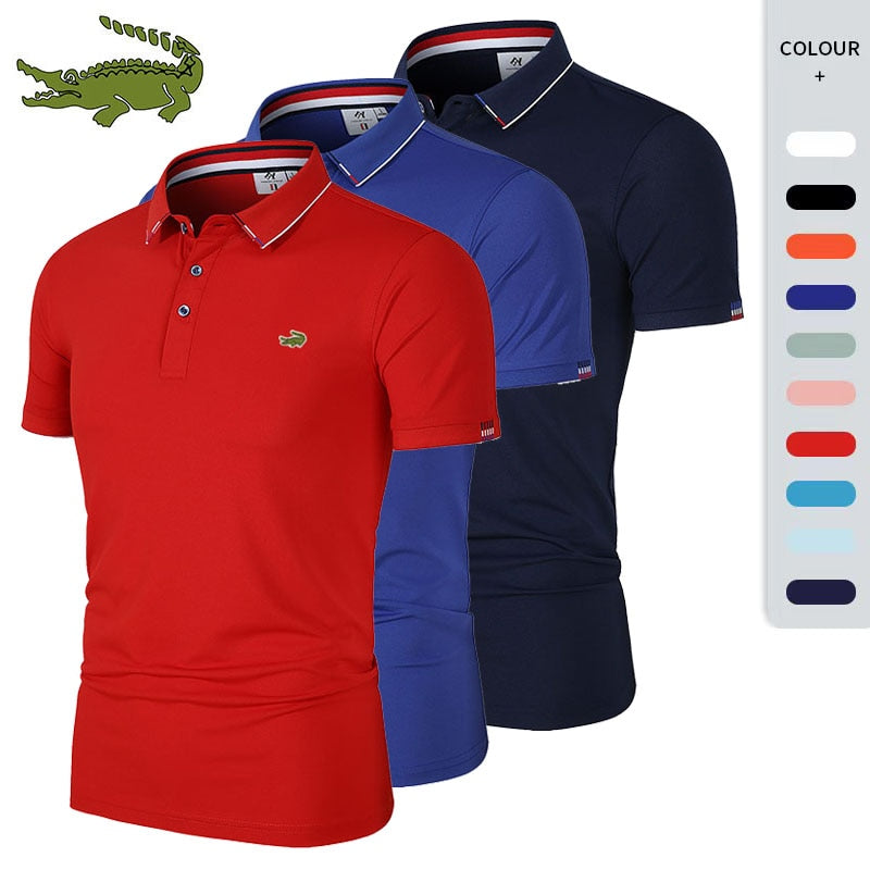 Men's Popsicle Cotton Printed Hot Selling Polo Shirt Spring Summer New Business Leisure Breathable Lapel Polo Shirt for Man