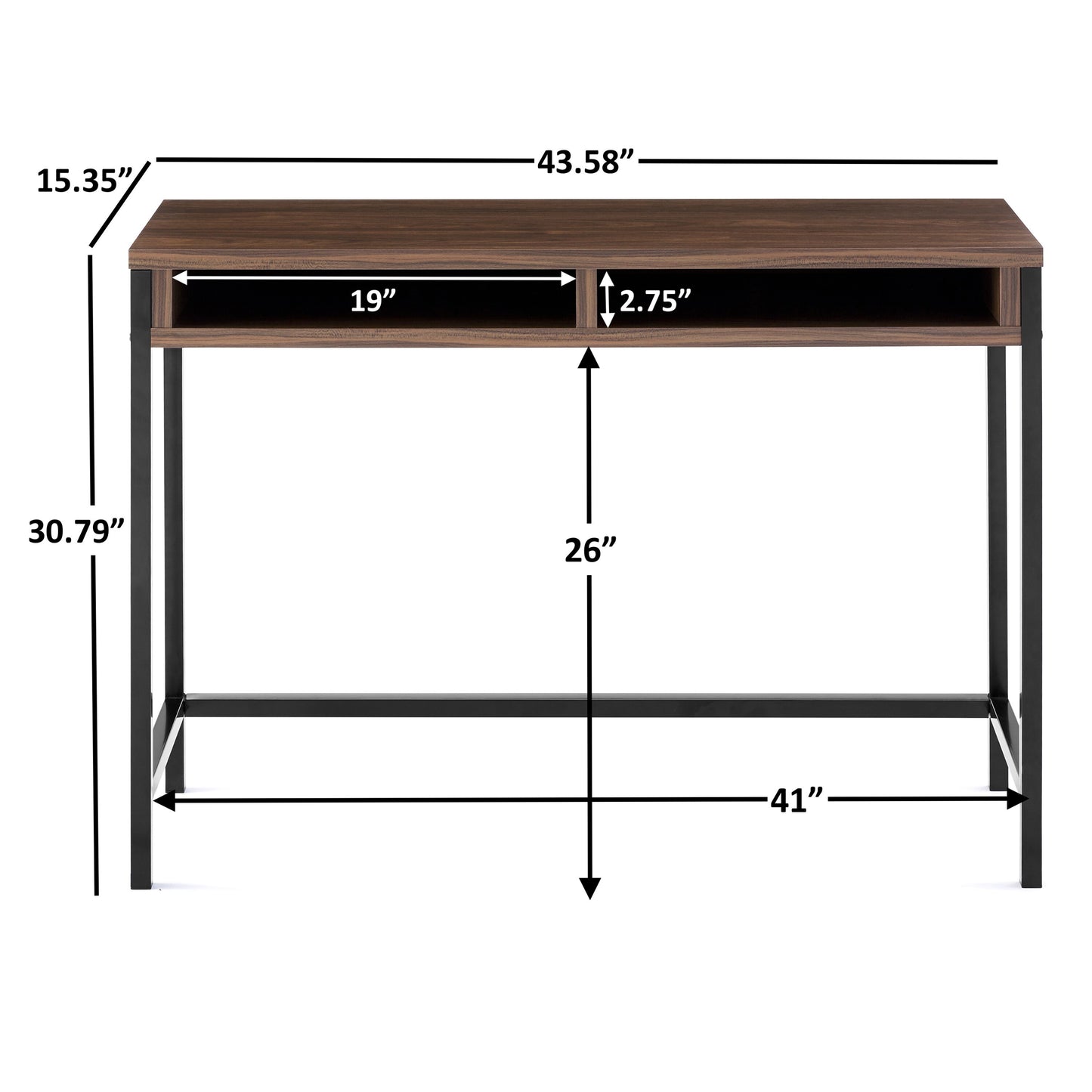 Student Desk Wooden Computer Desk Office Desk Modern Writing Table Study Table Home Office Furniture (US Stock)