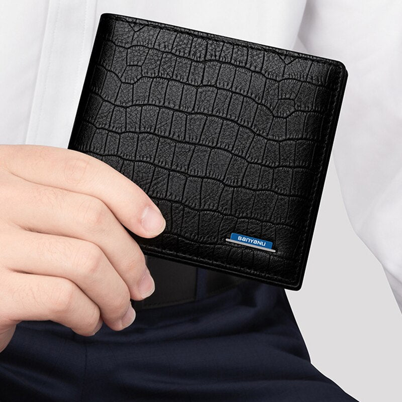 Man Bag Classic Style Wallet Leather Men Coin Wallets Short Male Purse Card Holder Wallet Men money clip Crocodile pattern