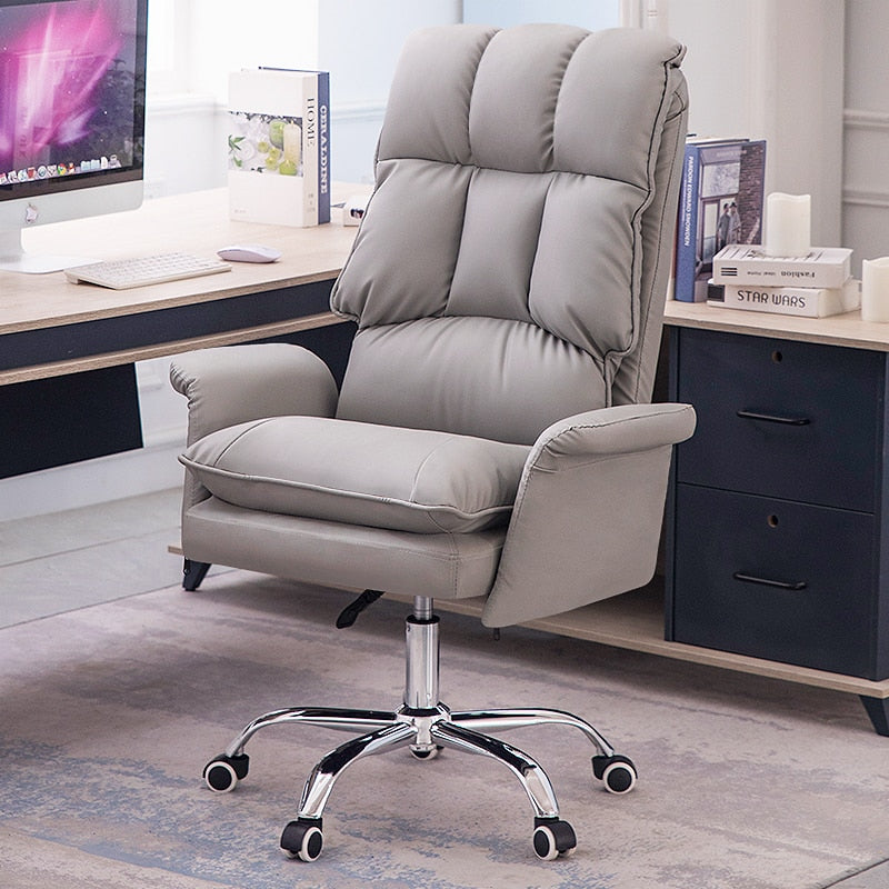 New white gaming chair Comfortable Soft Sofa Chair Bedroom Computer Chair girls live gamer chair leather office chair furniture